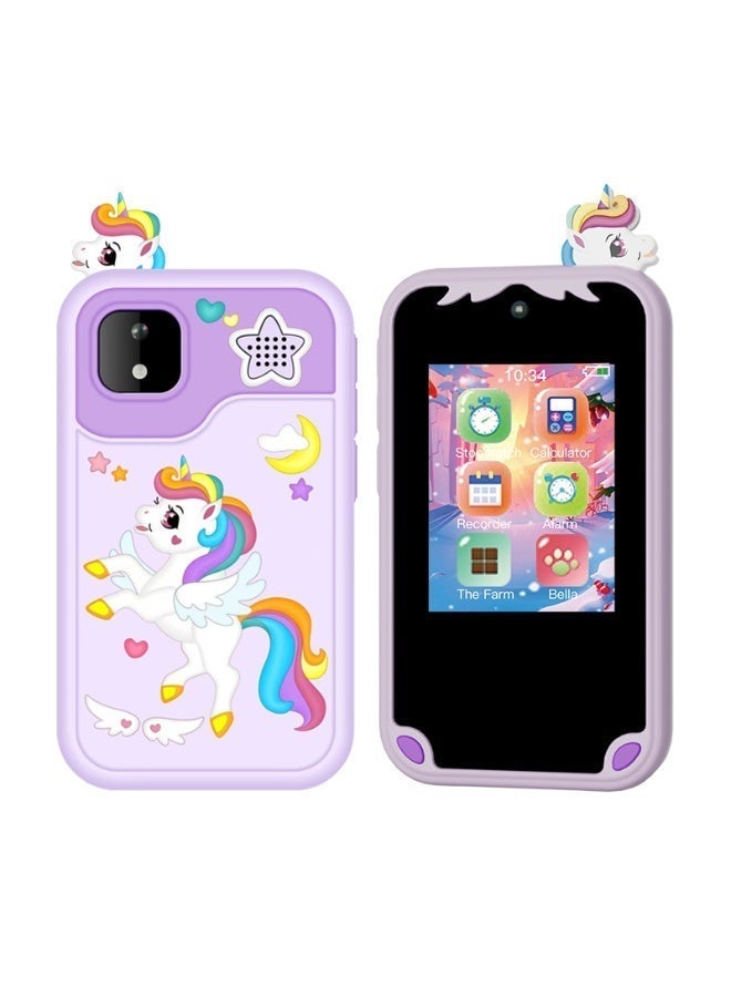 Kids Smart Phone Magical Learning Adventures Await! The Purple Unicorn Smartphone - Dual Cameras, Games, Music & Fun! Perfect Gift for Kids! - Image 2